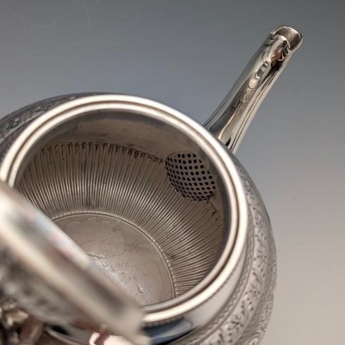 19世紀後半 英国アンティーク シルバープレート製 ティーポット James Dixon&Sons